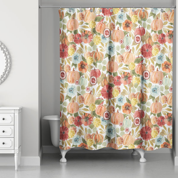 Rosalind Wheeler Evonne Floral Shower Curtain Wayfair